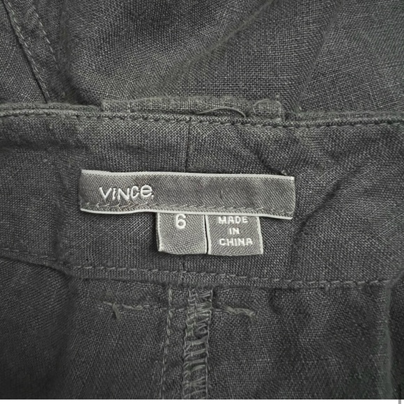 Vince Dark Gray Linen Cuffed Shorts - Picture 8 of 10